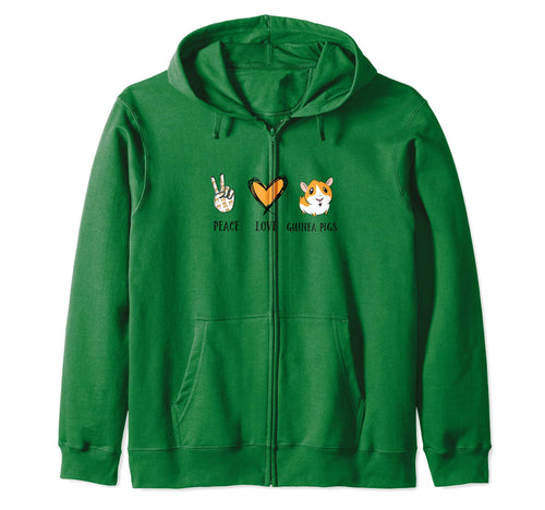 Funny M23T Peace Love Guinea Pig Sweatshirt - Unique Graphic for Adults - T-Shirt, Sweatshirt, Hoodie