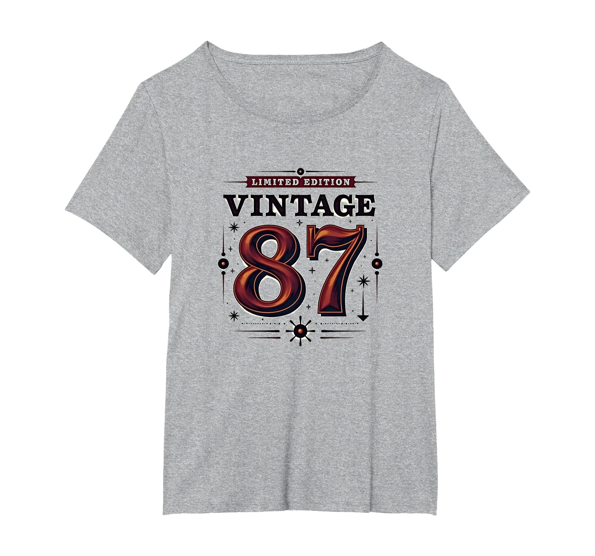 87 Birthday Gift Womens Plus Heather T-Shirt - Minimalist Print Men Women - T-Shirt, Sweatshirt, Hoodie