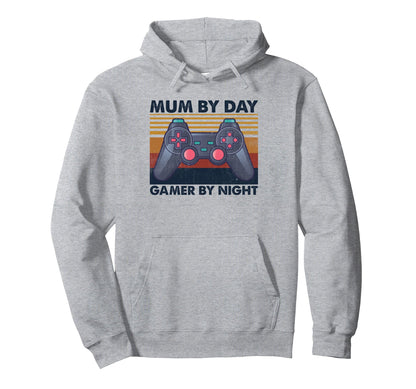 Mum Day Gamer Night Funny Gaming Moms Hoodie - Graphic Print Men Women - T-Shirt, Sweatshirt, Hoodie