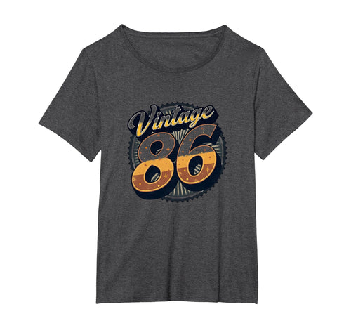 86 Birthday Gift Art Womens Plus Dark T-Shirt - Graphic Print for Adults - T-Shirt, Sweatshirt, Hoodie