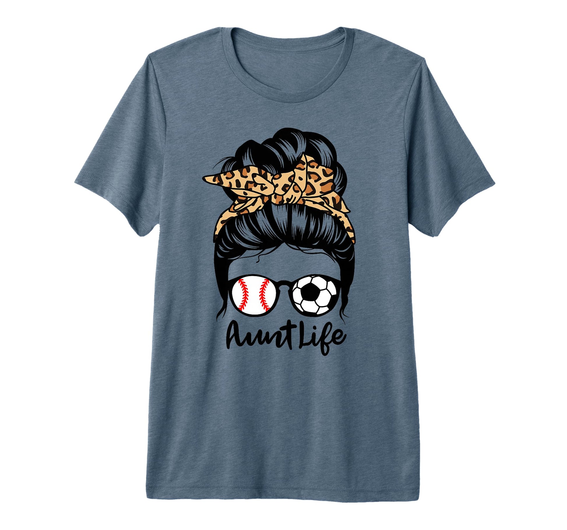 Aunt Life Messy Bun Hair Funny T-Shirt - Casual Everyday Wear for Adults - T-Shirt, Sweatshirt, Hoodie