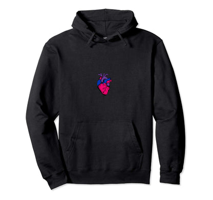 Bi Pride Flag Lgbt Party Heart Gift Hoodie - Trendy Graphic for Adults - T-Shirt, Sweatshirt, Hoodie