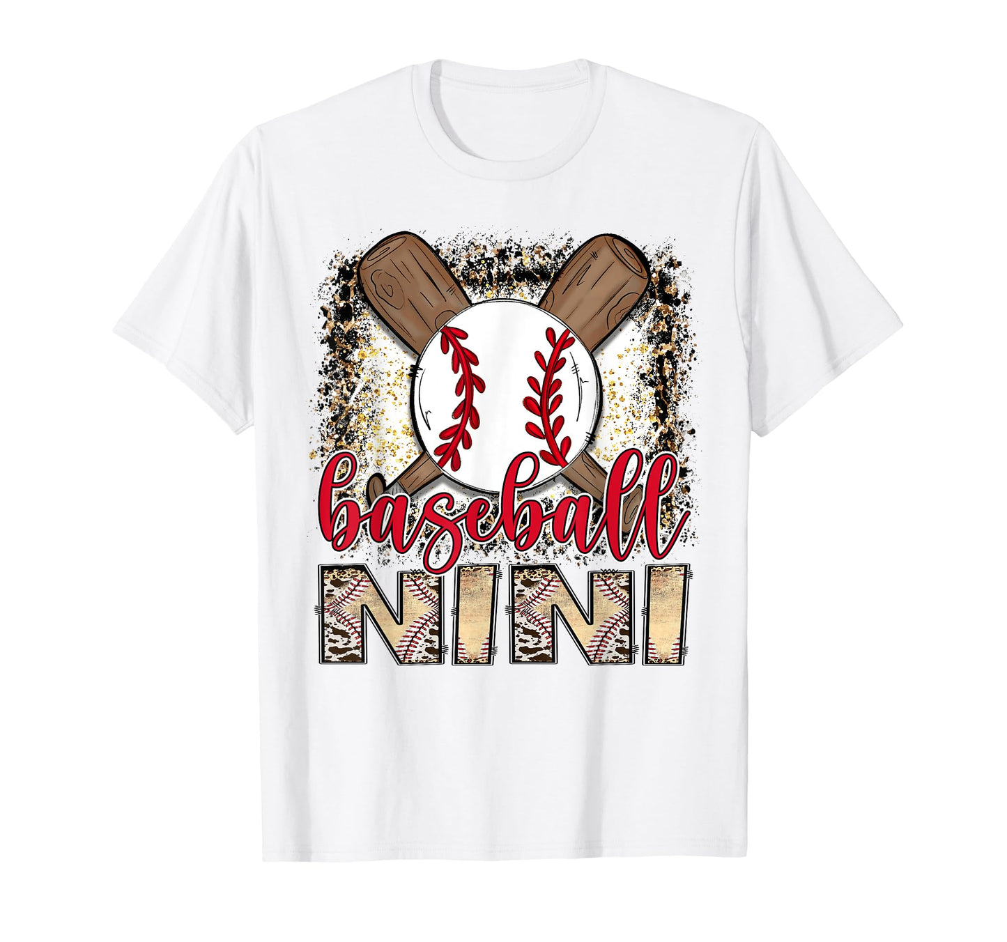 Baseball Nini Leopard Proud Ball T-Shirt - Fun Novelty Design for Adults - T-Shirt, Sweatshirt, Hoodie