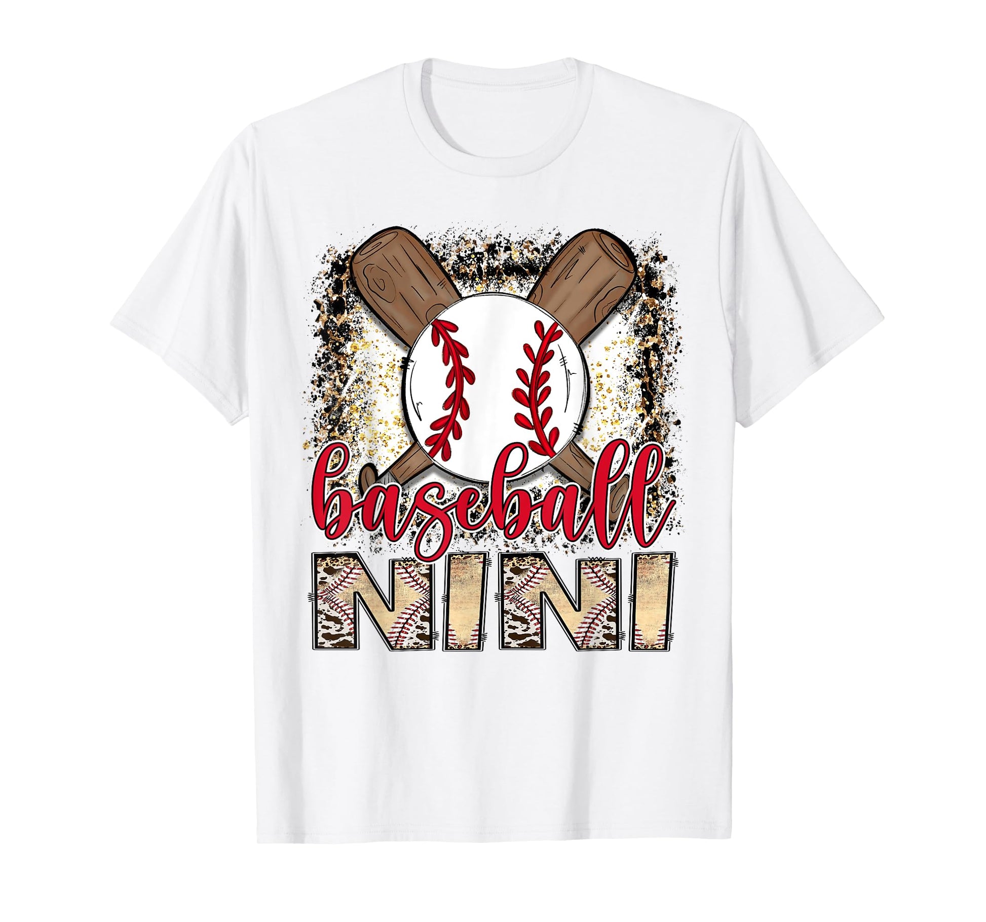 Baseball Nini Leopard Proud Ball T-Shirt - Fun Novelty Design for Adults - T-Shirt, Sweatshirt, Hoodie