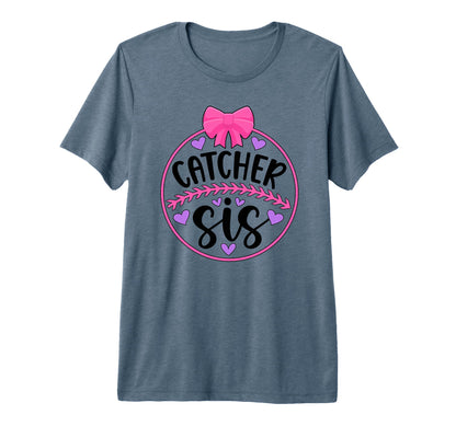 Baseball Catcher Sis Proud Baseball T-Shirt - Unique Graphic Men Women - T-Shirt, Sweatshirt, Hoodie