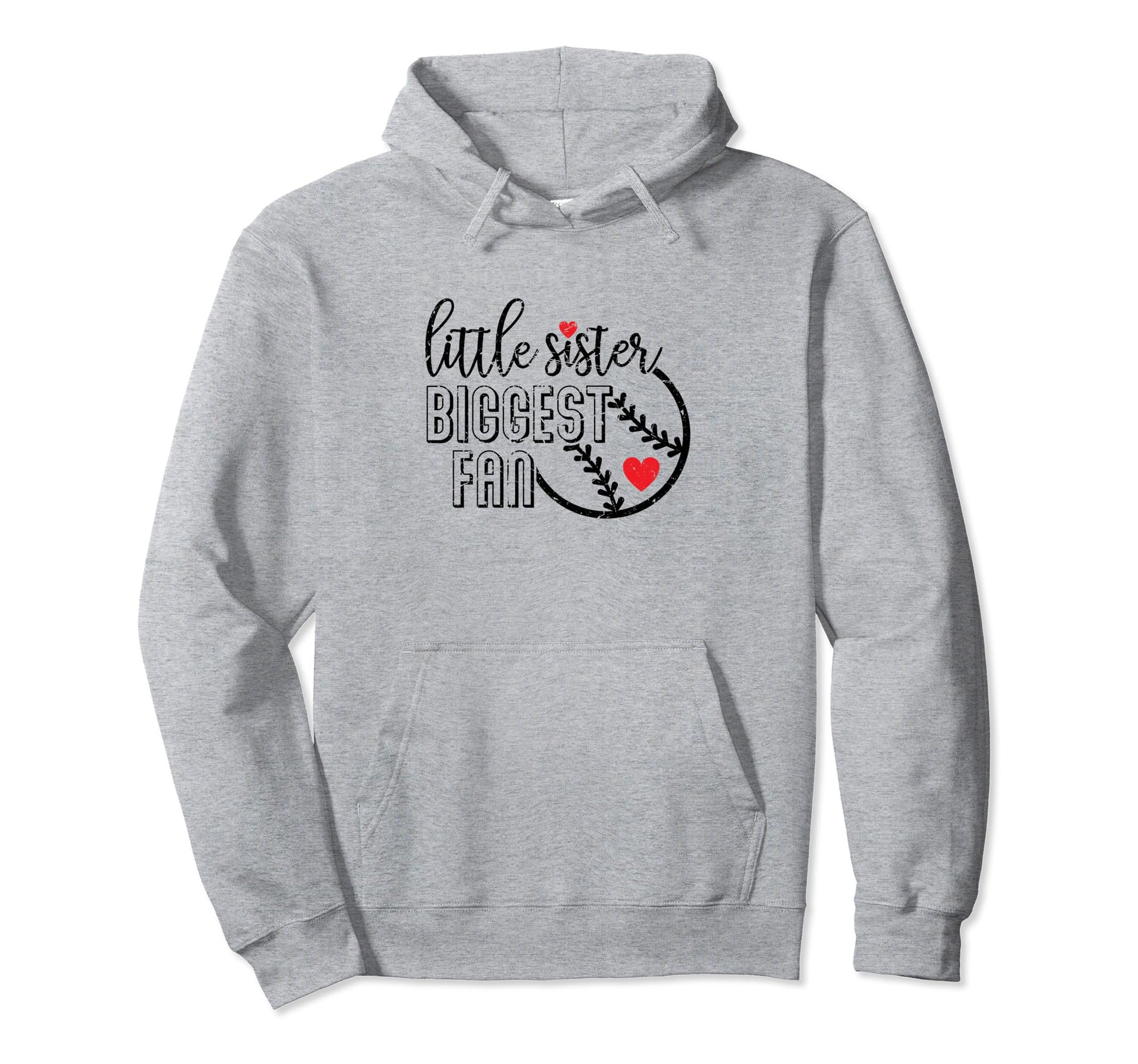 Little Sister Biggest Fan Funny Hoodie - Custom Art Print Men Women - T-Shirt, Sweatshirt, Hoodie