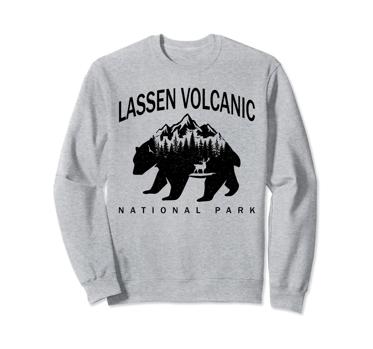 Lassen Volcanic National Park Bear Sweatshirt - Trendy Graphic Men Women - T-Shirt, Sweatshirt, Hoodie