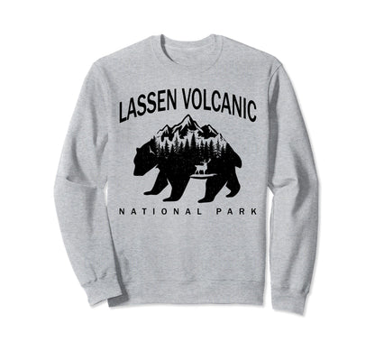 Lassen Volcanic National Park Bear Sweatshirt - Trendy Graphic Men Women - T-Shirt, Sweatshirt, Hoodie