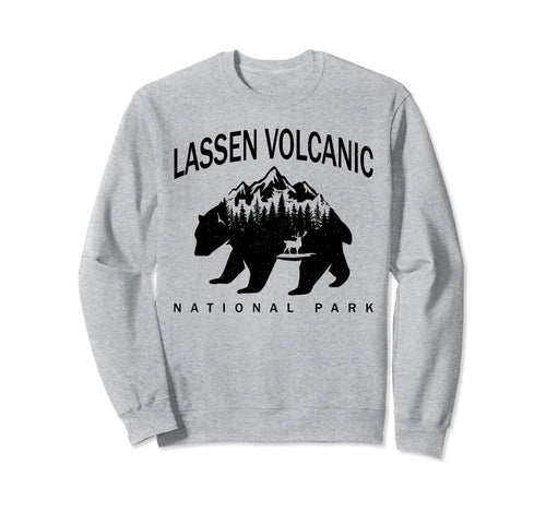 Lassen Volcanic National Park Bear Sweatshirt - Trendy Graphic Men Women - T-Shirt, Sweatshirt, Hoodie