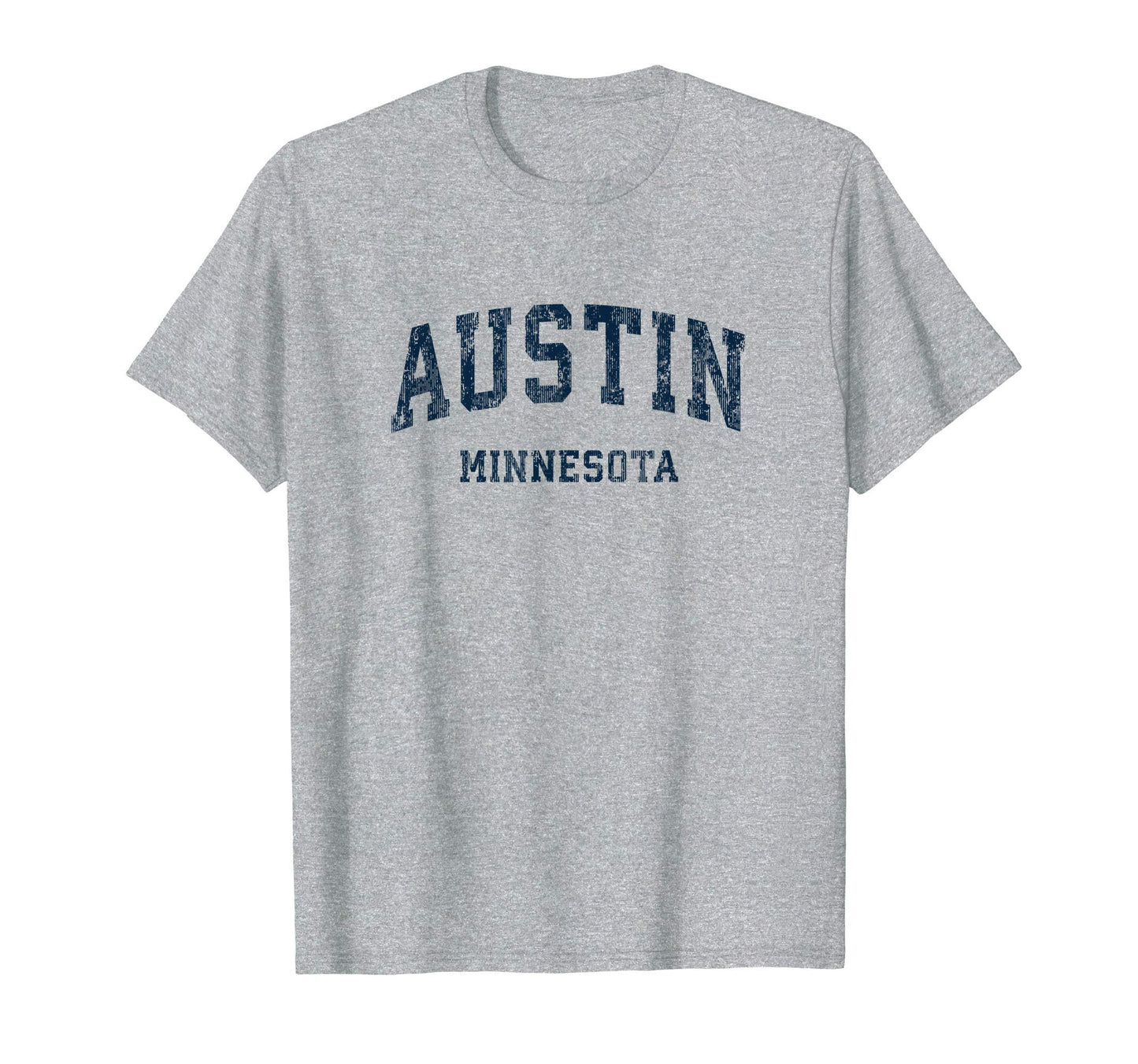 Austin Minnesota Mn Varsity Sports Navy T-Shirt - Custom Art Print Unisex - T-Shirt, Sweatshirt, Hoodie