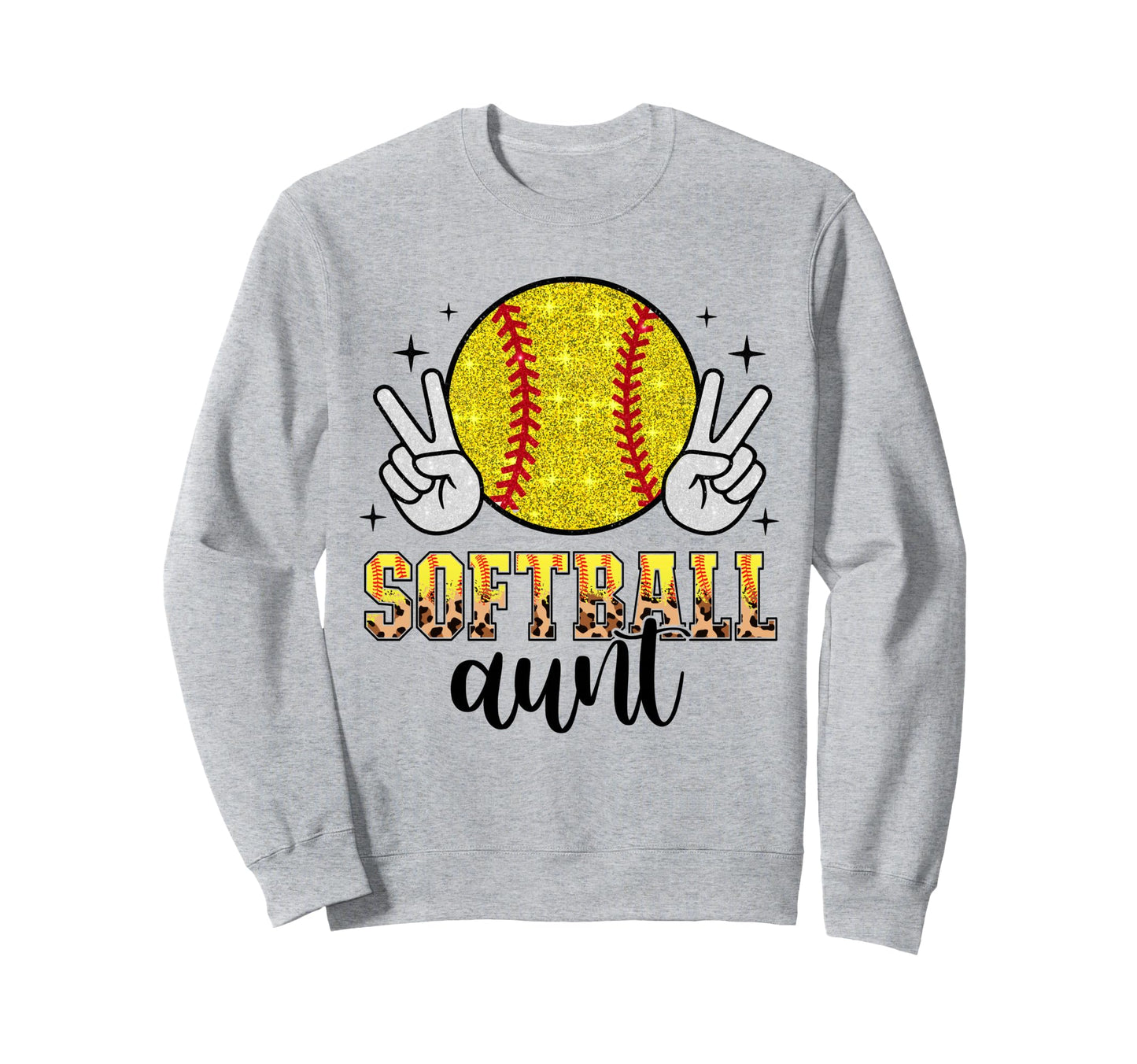 Softball Aunt Proud Baseball Sweatshirt - Minimalist Print Men Women - T-Shirt, Sweatshirt, Hoodie