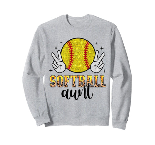 Softball Aunt Proud Baseball Sweatshirt - Minimalist Print Men Women - T-Shirt, Sweatshirt, Hoodie