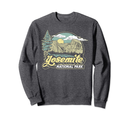 Yosemite National Park Eighties Sweatshirt - Aesthetic Graphic for Adults - T-Shirt, Sweatshirt, Hoodie