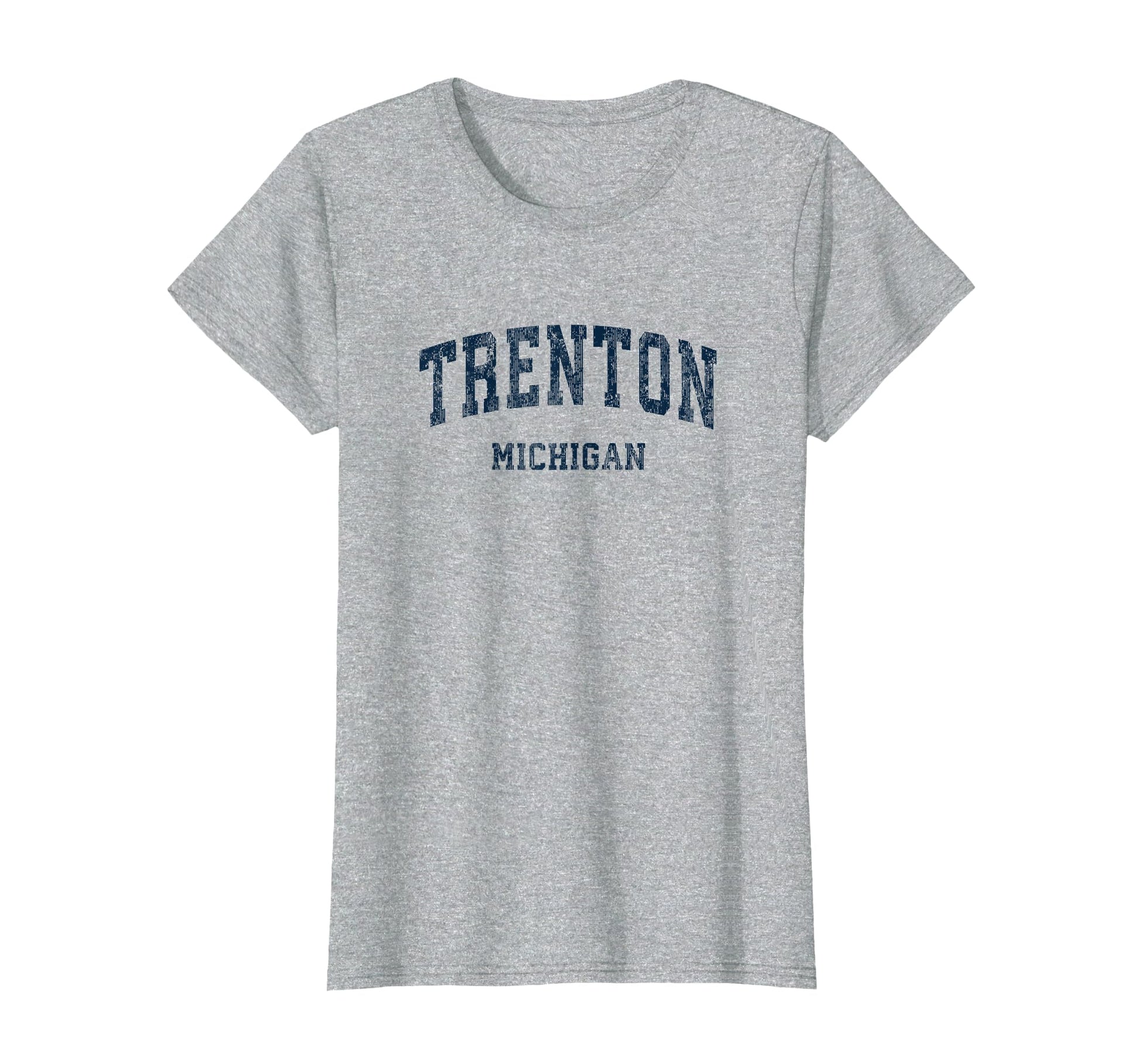 Trenton Michigan Mi Varsity Sports Navy T-Shirt - Fun Novelty Design Unisex - T-Shirt, Sweatshirt, Hoodie