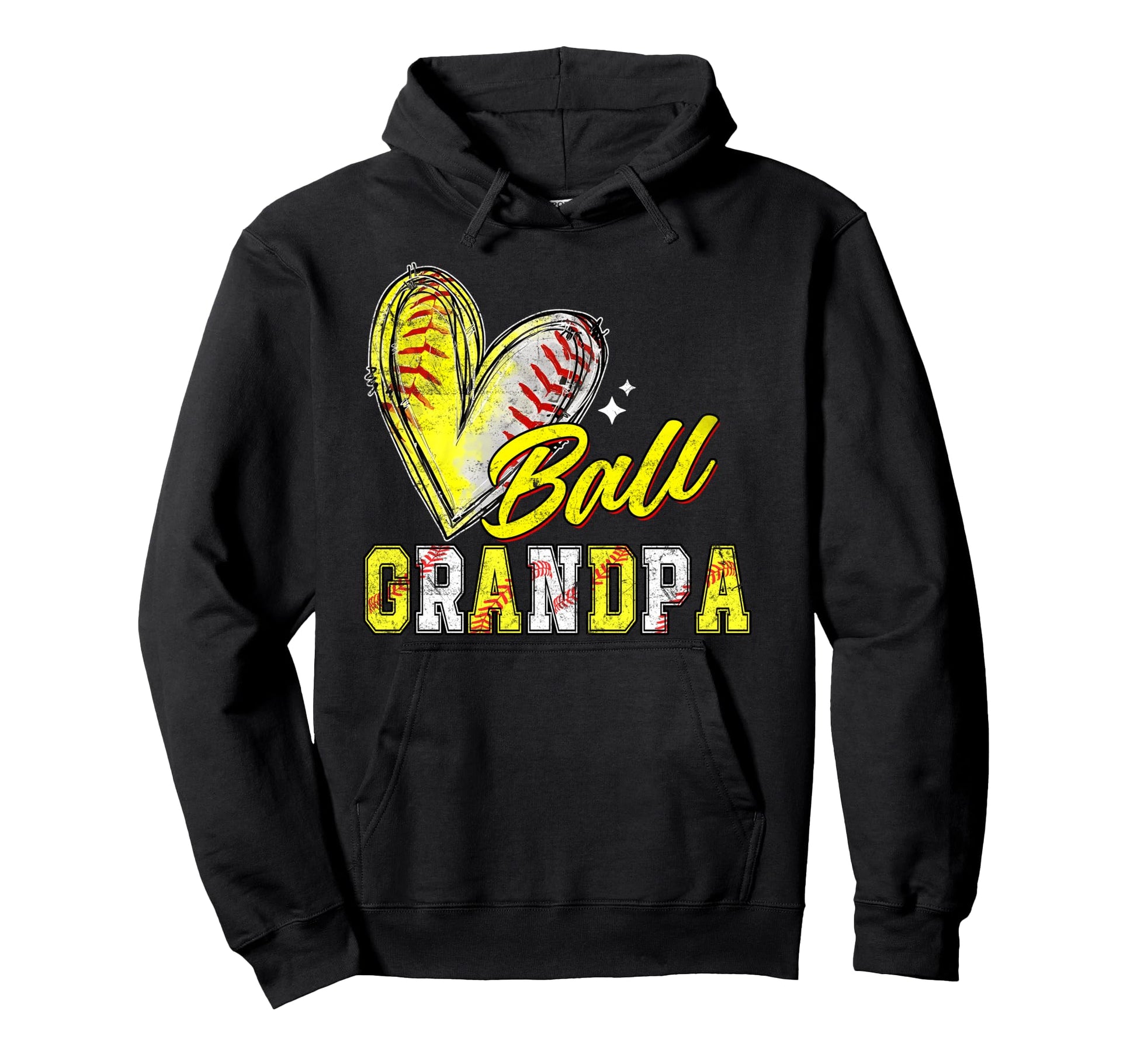 Funny Ball Grandpa Softball Baseball Grandpa Hoodie - Trendy Graphic Unisex - T-Shirt, Sweatshirt, Hoodie