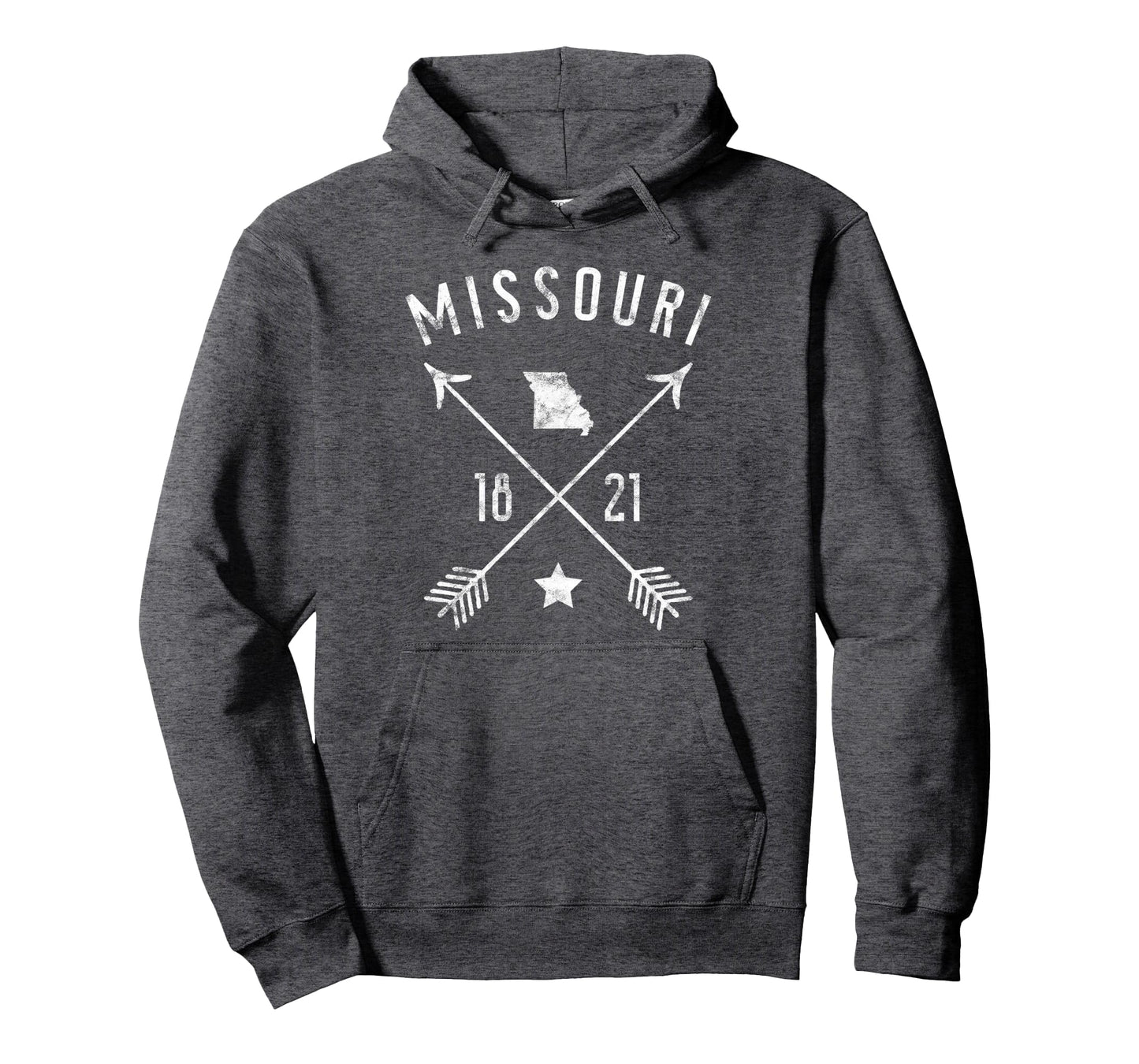 Missouri Home State Map Distressed Hoodie - Unique Graphic for Adults - T-Shirt, Sweatshirt, Hoodie