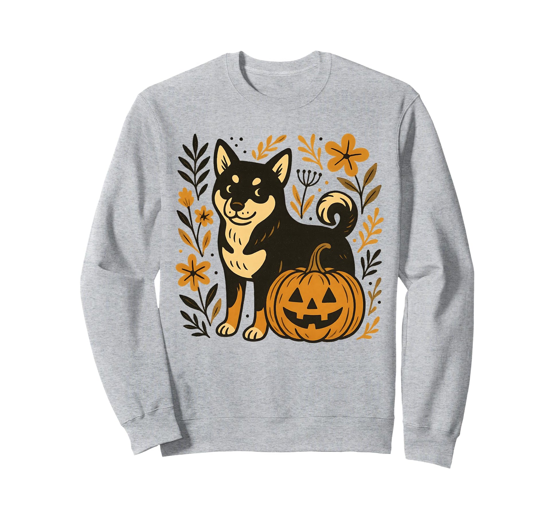Black And Tan Shiba Inu Halloween Sweatshirt - Streetwear Style Men Women - T-Shirt, Sweatshirt, Hoodie