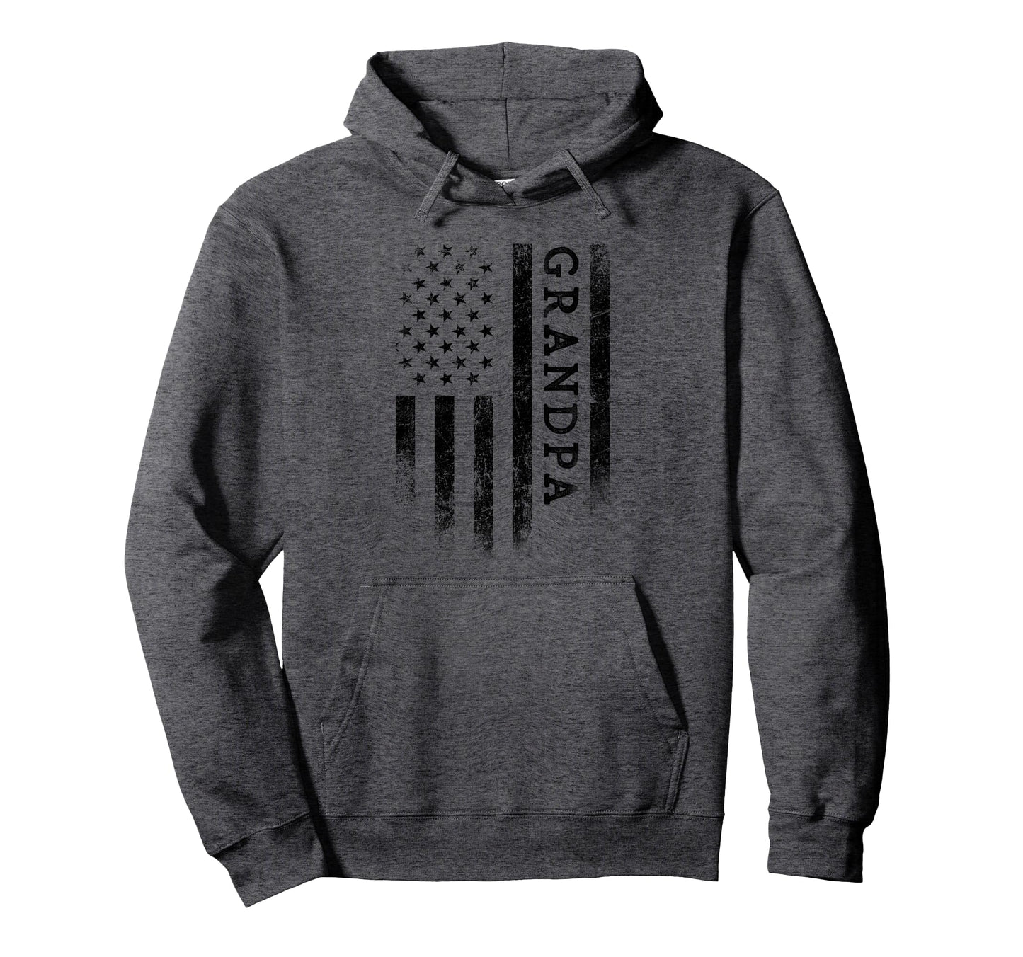 Grandpa Patriotic American Usa Flag Hoodie - Unique Graphic Men Women - T-Shirt, Sweatshirt, Hoodie