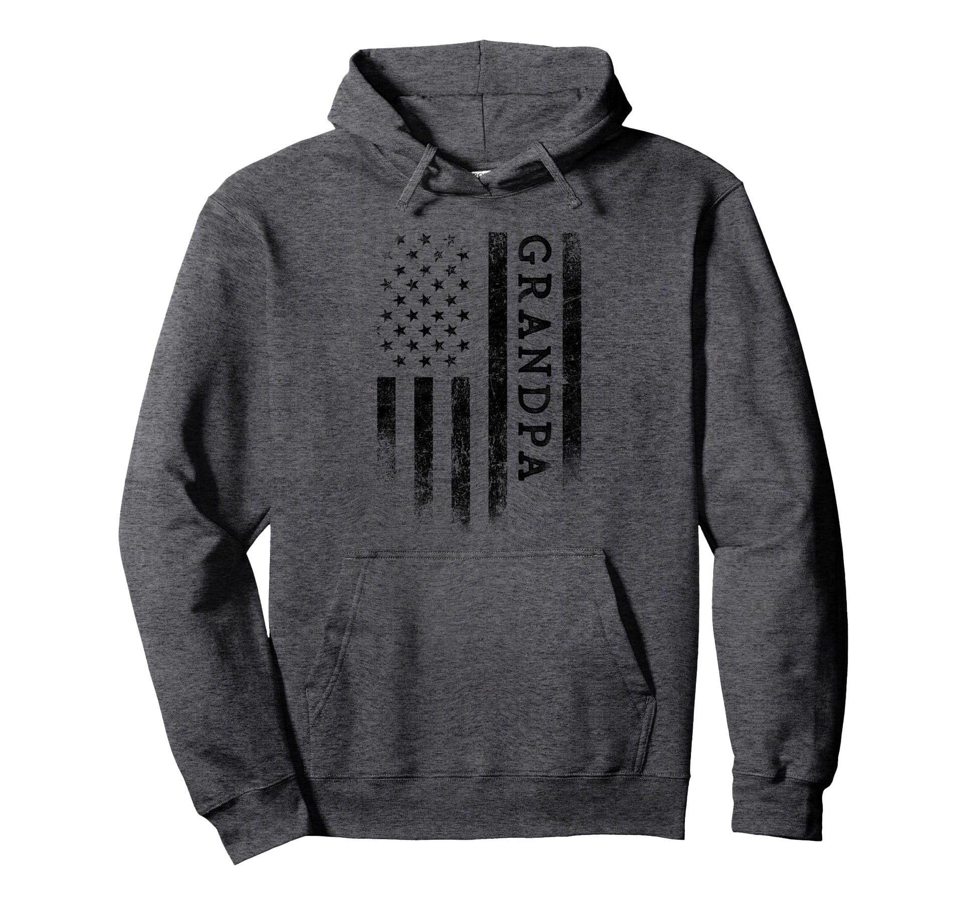 Grandpa Patriotic American Usa Flag Hoodie - Unique Graphic Men Women - T-Shirt, Sweatshirt, Hoodie