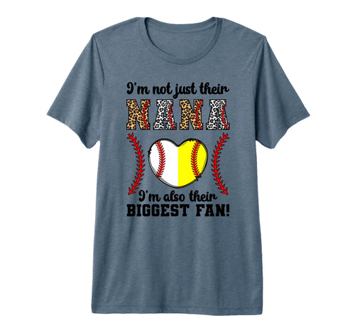 Their Biggest Fan Nana Softball T-Shirt - Custom Art Print for Adults - T-Shirt, Sweatshirt, Hoodie