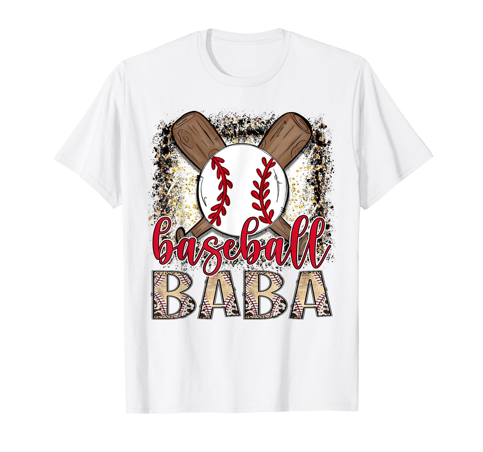Baseball Baba Leopard Proud Ball T-Shirt - Minimalist Print for Adults - T-Shirt, Sweatshirt, Hoodie