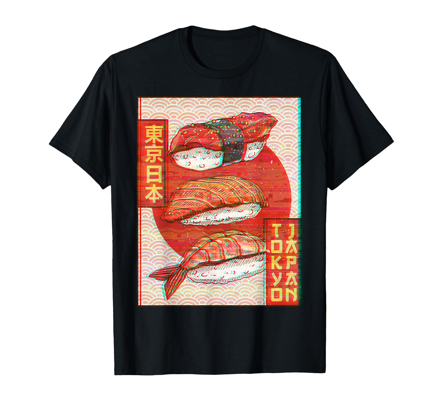 Sushi Tokyo Japan Vaporwave Aesthetic T-Shirt - Unique Graphic Men Women - T-Shirt, Sweatshirt, Hoodie
