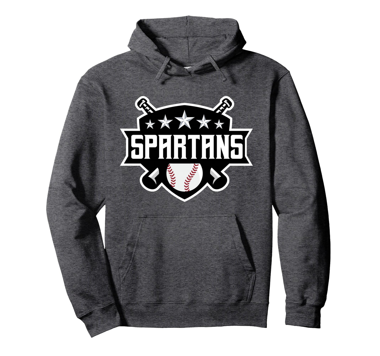 Spartan Baseball Sports Game Day Hoodie - Custom Art Print Men Women - T-Shirt, Sweatshirt, Hoodie