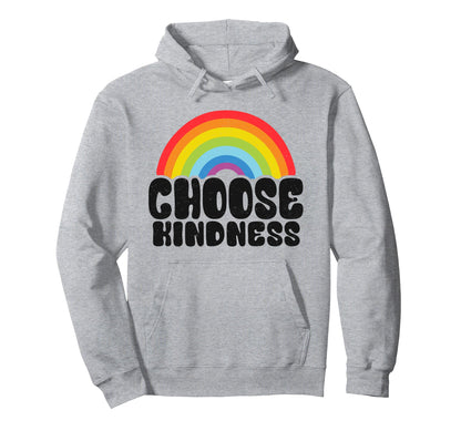 Positive Anti Bullying Rainbow Peace Hoodie - Fun Novelty Design Unisex - T-Shirt, Sweatshirt, Hoodie