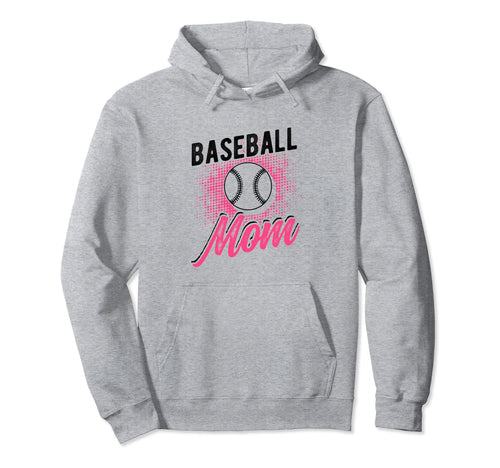 Baseball Mom Sport Athlete Family Hoodie - Casual Everyday Wear for Adults - T-Shirt, Sweatshirt, Hoodie