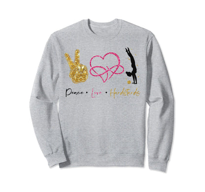 Gymnastics Handstand Peace Love Sweatshirt - Aesthetic Graphic Men Women - T-Shirt, Sweatshirt, Hoodie