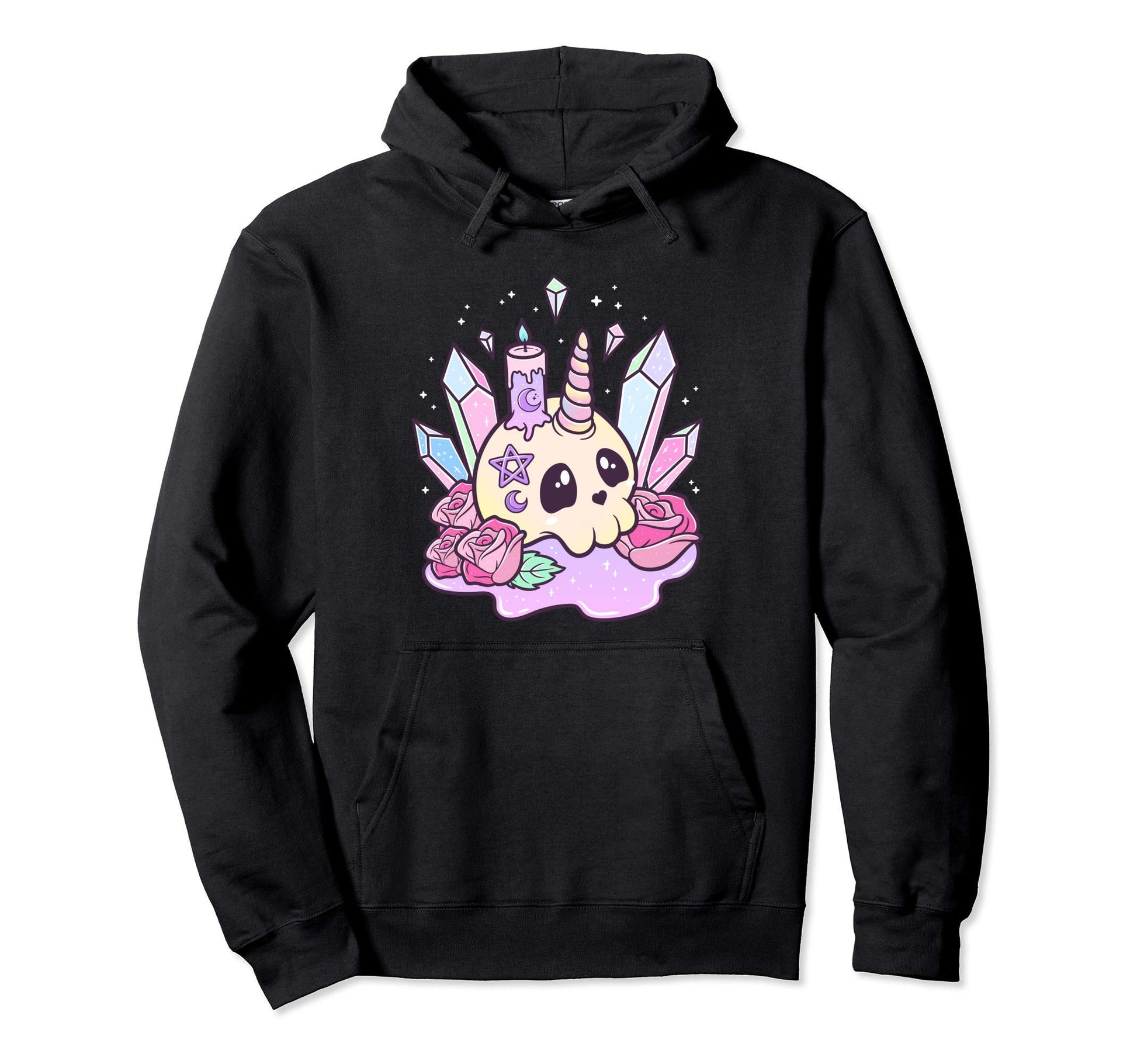 Pastel Goth Creepy Kawaii Menhera Hoodie - Aesthetic Graphic for Adults - T-Shirt, Sweatshirt, Hoodie