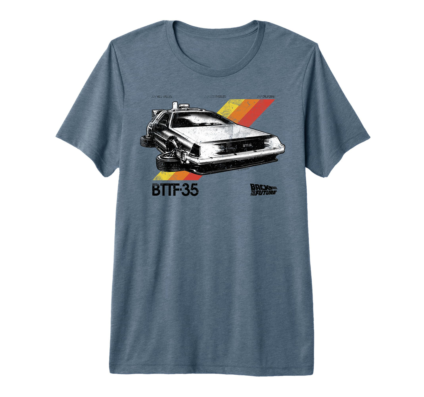 Back To Future 35Th Stripe Delorean T-Shirt - Minimalist Print for Adults - T-Shirt, Sweatshirt, Hoodie
