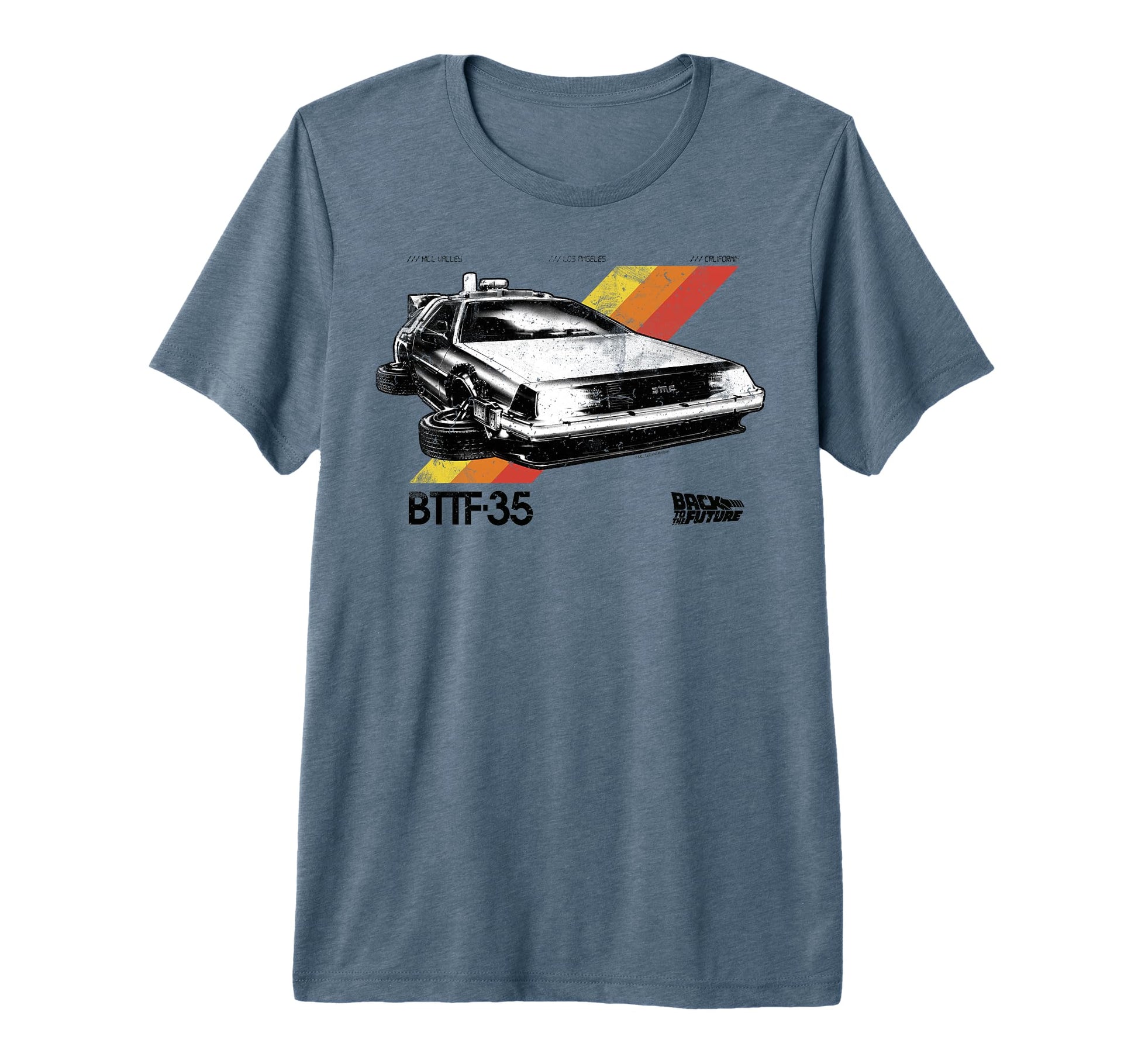 Back To Future 35Th Stripe Delorean T-Shirt - Minimalist Print for Adults - T-Shirt, Sweatshirt, Hoodie