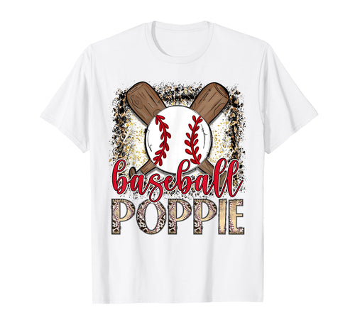 Baseball Poppie Leopard Proud Ball T-Shirt - Aesthetic Graphic for Adults - T-Shirt, Sweatshirt, Hoodie