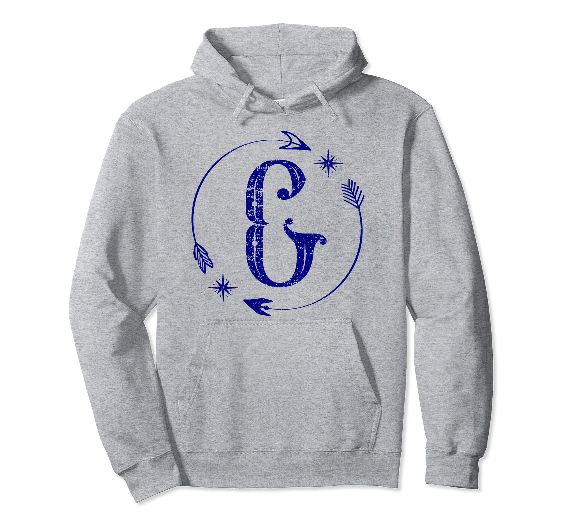 Initial C Monogram Boho Name Hoodie - Casual Everyday Wear for Adults - T-Shirt, Sweatshirt, Hoodie