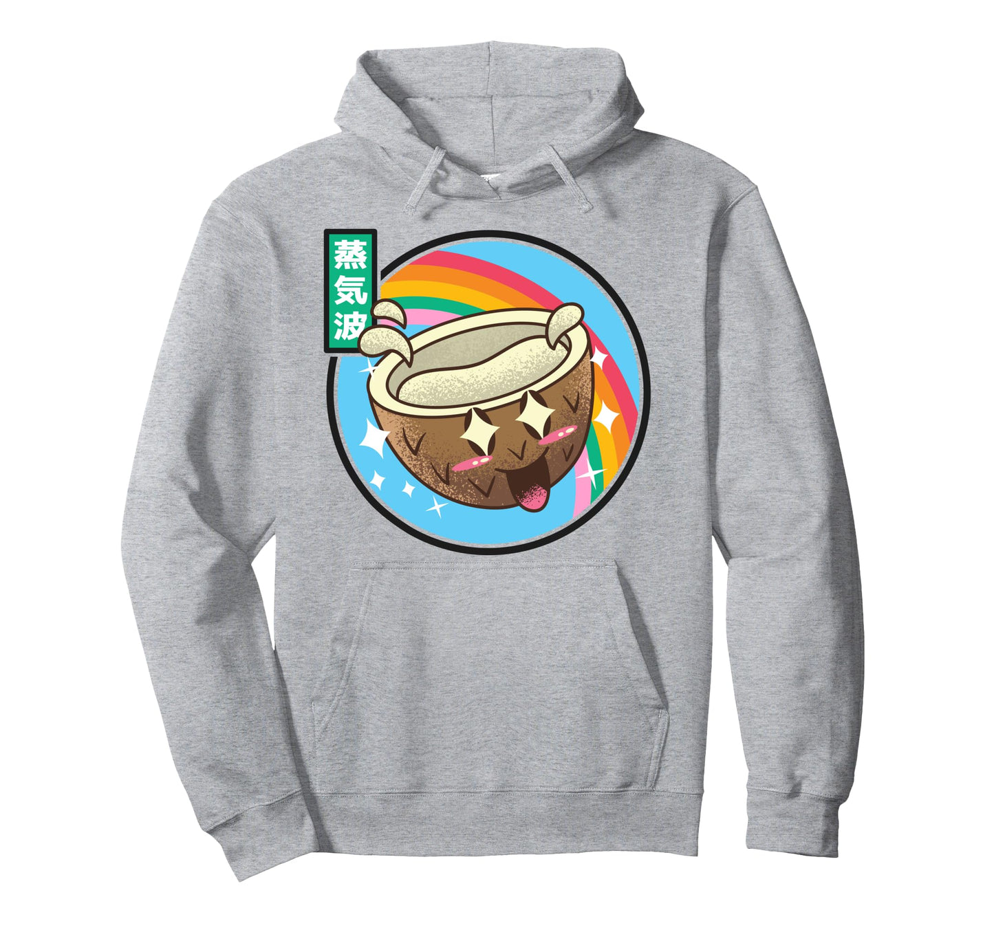 Happy Coconut Digital Japan 80S Otaku Hoodie - Minimalist Print for Adults - T-Shirt, Sweatshirt, Hoodie