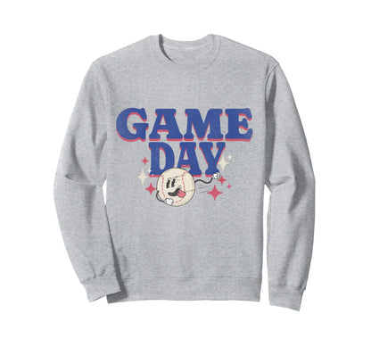 Baseball Mom Game Day Sweatshirt - Unique Graphic for Adults - T-Shirt, Sweatshirt, Hoodie