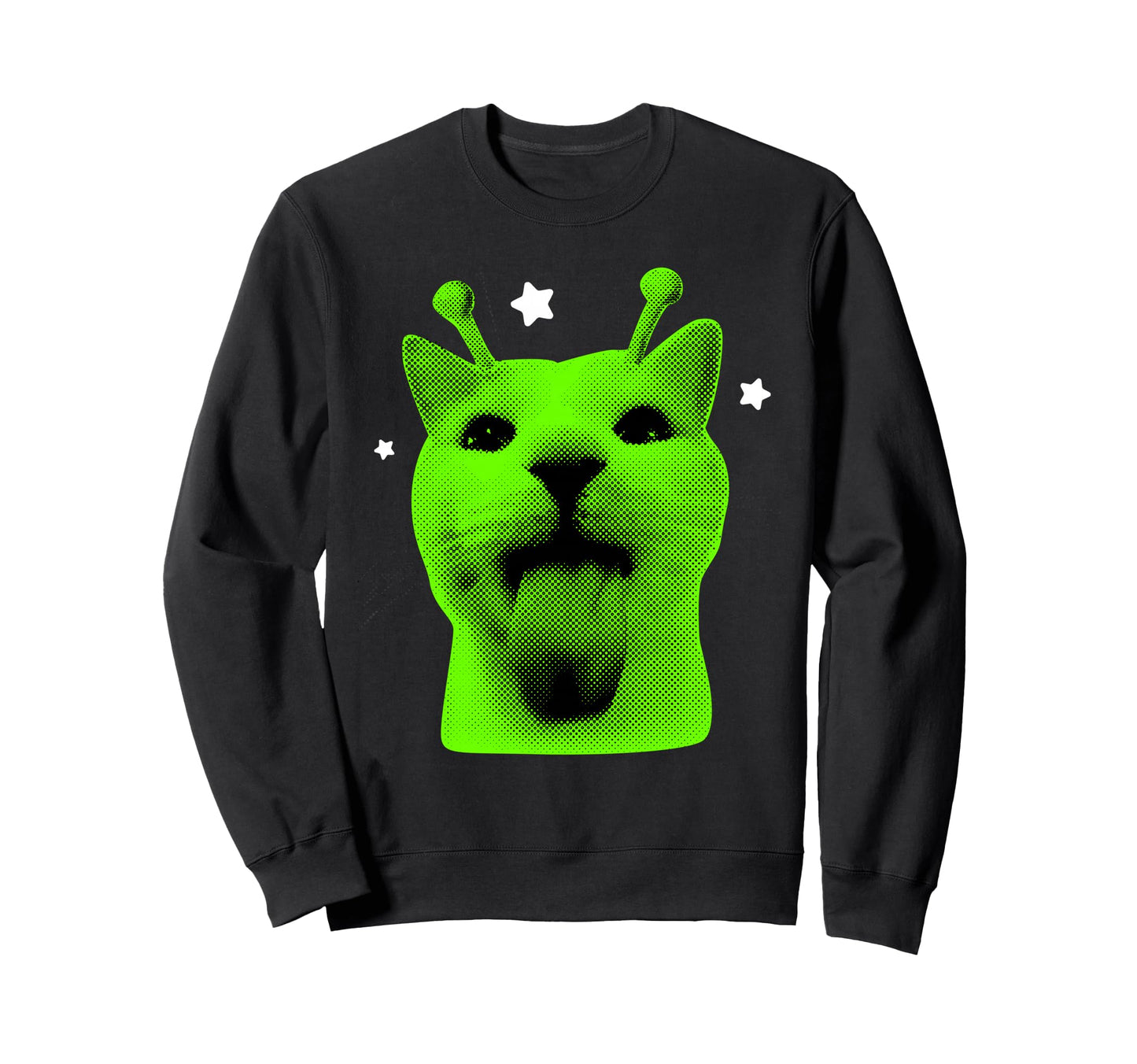 Y2K Alien Cat Meme Ufo Cats Lover 90S Sweatshirt - Graphic Print for Adults - T-Shirt, Sweatshirt, Hoodie