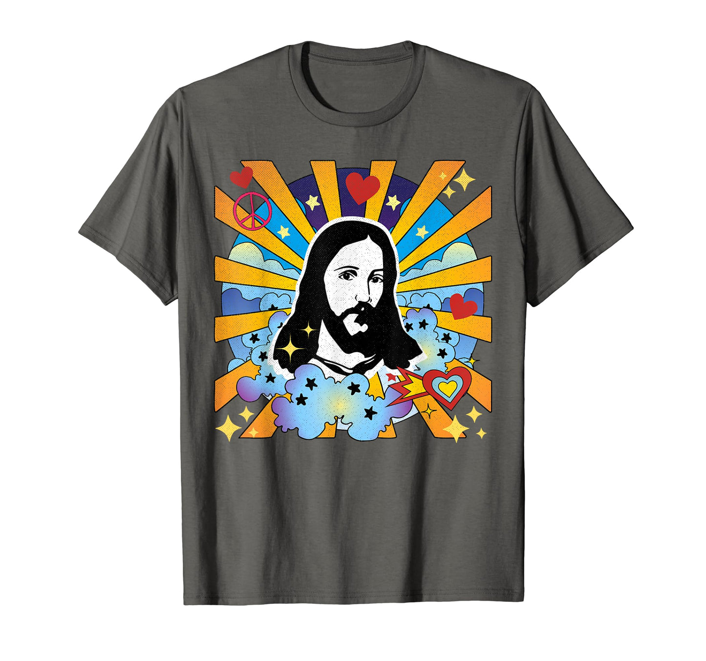 Jesus Loves You Groovy Hippie 60S T-Shirt - Casual Everyday Wear Unisex - T-Shirt, Sweatshirt, Hoodie