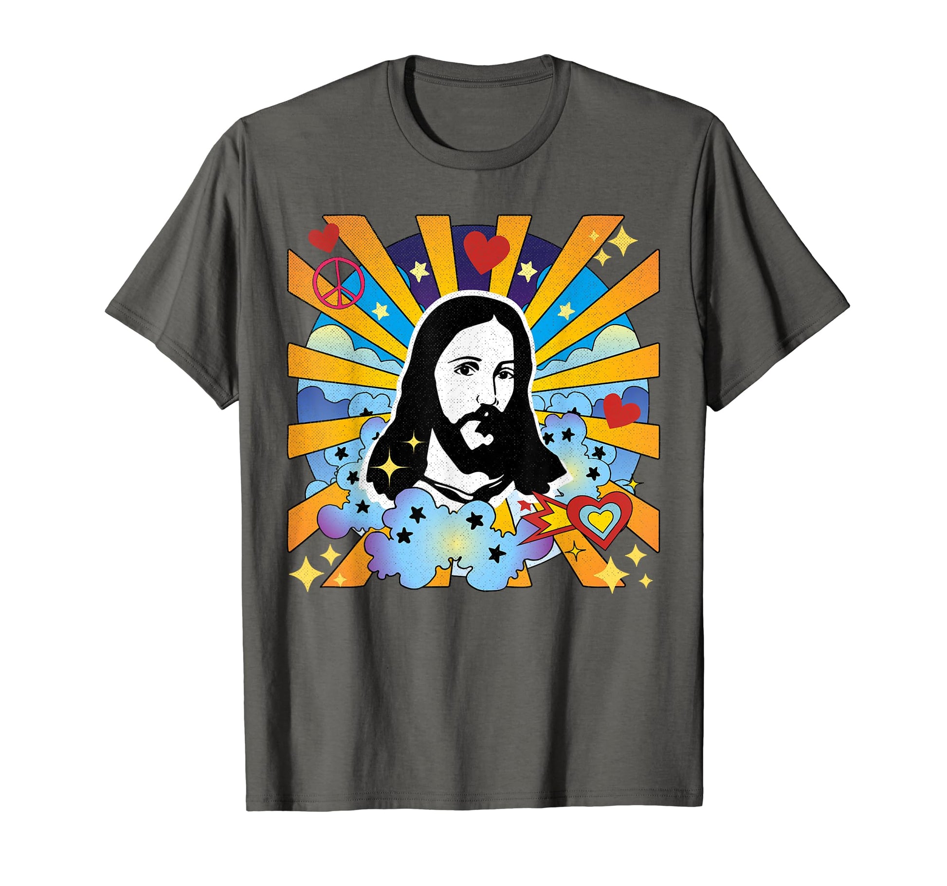 Jesus Loves You Groovy Hippie 60S T-Shirt - Casual Everyday Wear Unisex - T-Shirt, Sweatshirt, Hoodie