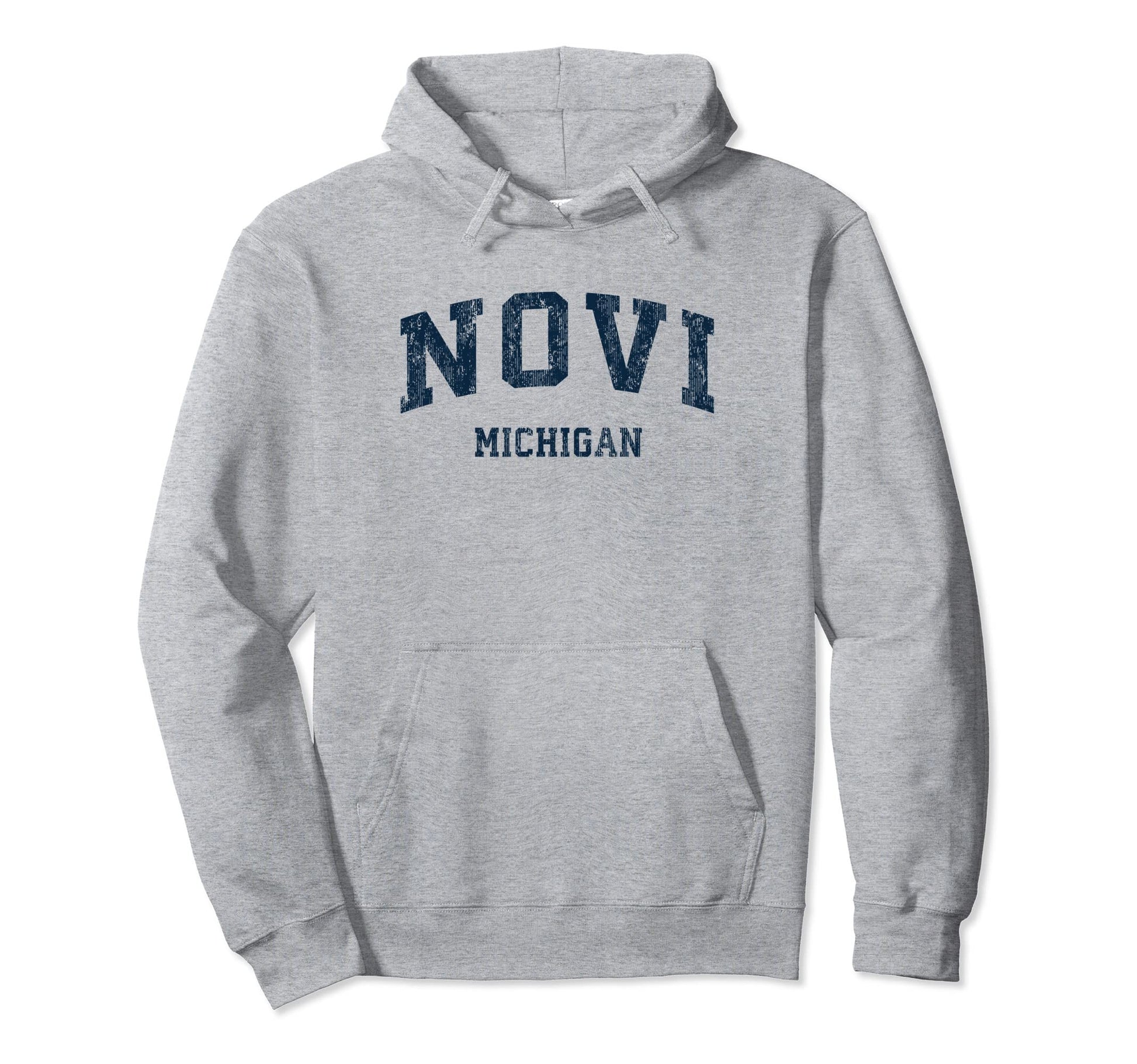 Novi Michigan Mi Varsity Sports Navy Hoodie - Novelty Apparel Men Women - T-Shirt, Sweatshirt, Hoodie