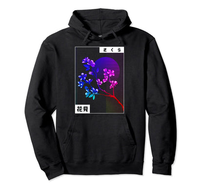Trippy Aesthetic Vaporwave Cherry Tree Hoodie - Minimalist Print Men Women - T-Shirt, Sweatshirt, Hoodie