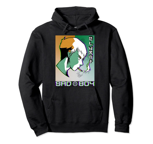 Japanese Vaporwave Sad Anime Aesthetic Hoodie - Minimalist Print Unisex - T-Shirt, Sweatshirt, Hoodie