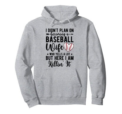Becoming Baseball Wife Baseball Player Hoodie - Custom Art Print Men Women - T-Shirt, Sweatshirt, Hoodie