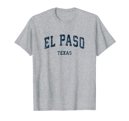 El Paso Texas Tx Varsity Sports Navy T-Shirt - Custom Art Print for Adults - T-Shirt, Sweatshirt, Hoodie