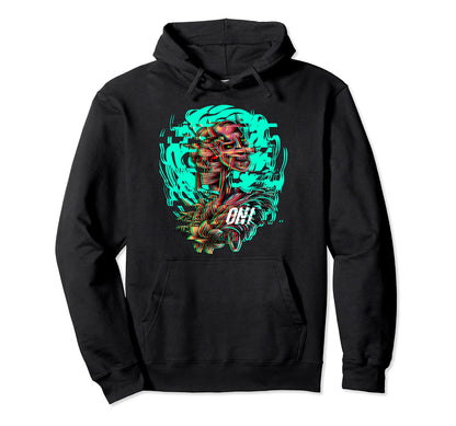 Japanese Anime Oni Mask Kitsune Hoodie - Custom Art Print for Adults - T-Shirt, Sweatshirt, Hoodie
