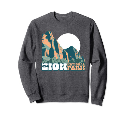 Zion National Park Wpa Utah Sweatshirt - Casual Everyday Wear Men Women - T-Shirt, Sweatshirt, Hoodie