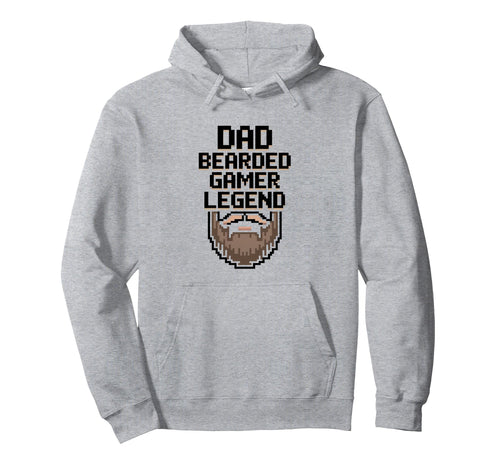 Funny Bearded Gamer Dad Gaming Dad Beard Hoodie - Unique Graphic Men Women - T-Shirt, Sweatshirt, Hoodie