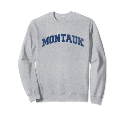 Montauk New York Varsity Grey Sweatshirt - Streetwear Style Men Women - T-Shirt, Sweatshirt, Hoodie