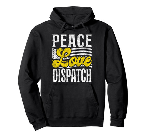 911 Dispatcher Thin Gold Yellow Line Hoodie - Novelty Apparel Unisex - T-Shirt, Sweatshirt, Hoodie